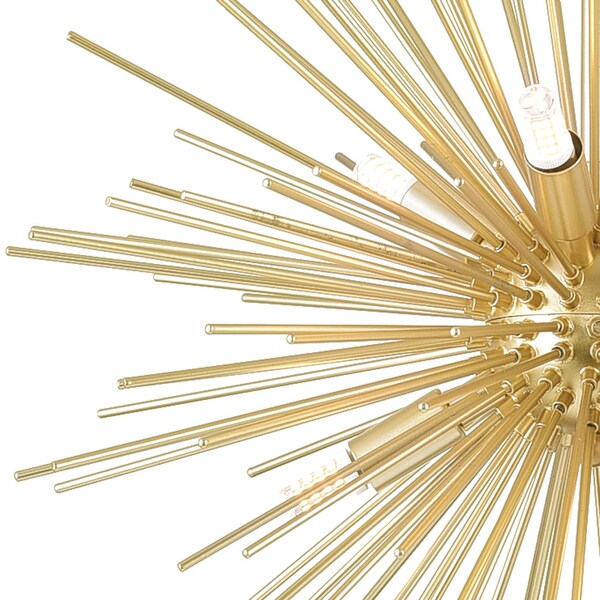 Savannah 6 Light Chandelier With Gold Leaf Finish